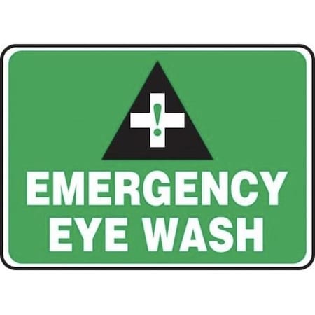 Accuform Emergency Eye Wash, Aluminum, 10 in x 14 in, Mounting Holes MFSD984VA
